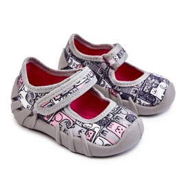 BEFADO S.A. Ballerina Slippers Befado Kotki 109P261 Grey
