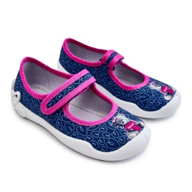 BEFADO S.A. Children's Slippers Ballerina Befado Bear 114X505 Navy Blue pink BEFADO S.A. Children's Slippers Ballerina Befado Bear 114X505 Navy Blue pink
