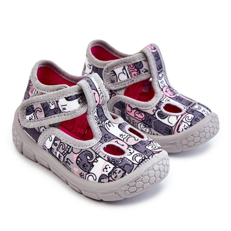 BEFADO S.A. Children's Shoes Slippers Befado Kotki 630P001 Grey