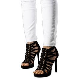 Black Pompis high heel sandals Black Pompis high heel sandals