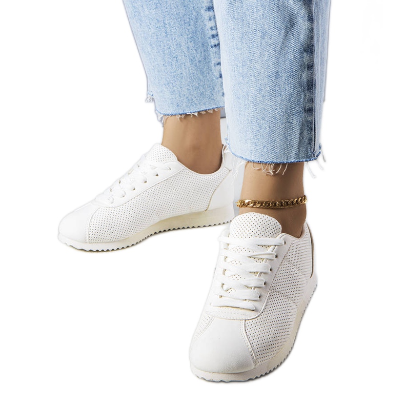 PA1 White openwork sneakers from Braelyn