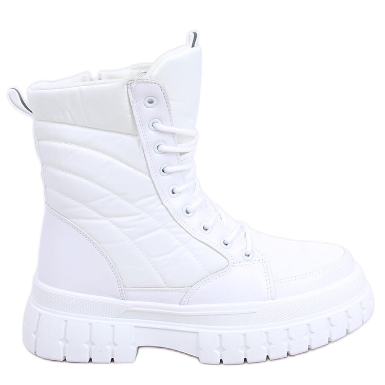 PA1 Flat lace-up boots Barkin Blanco white