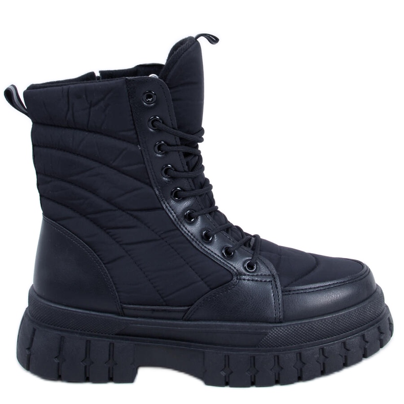 PA1 Flat lace-up boots Barkin Negro black
