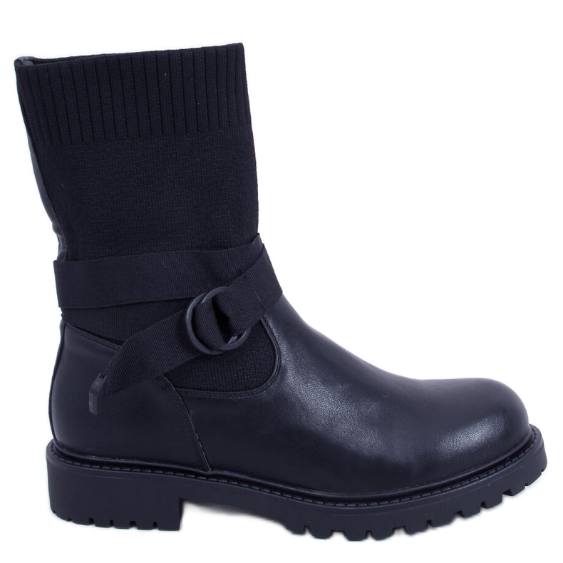 Boots with a flexible Walls Black upper