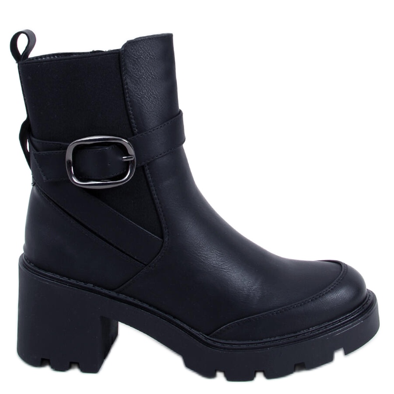 PA1 Carter Black wide heel boots