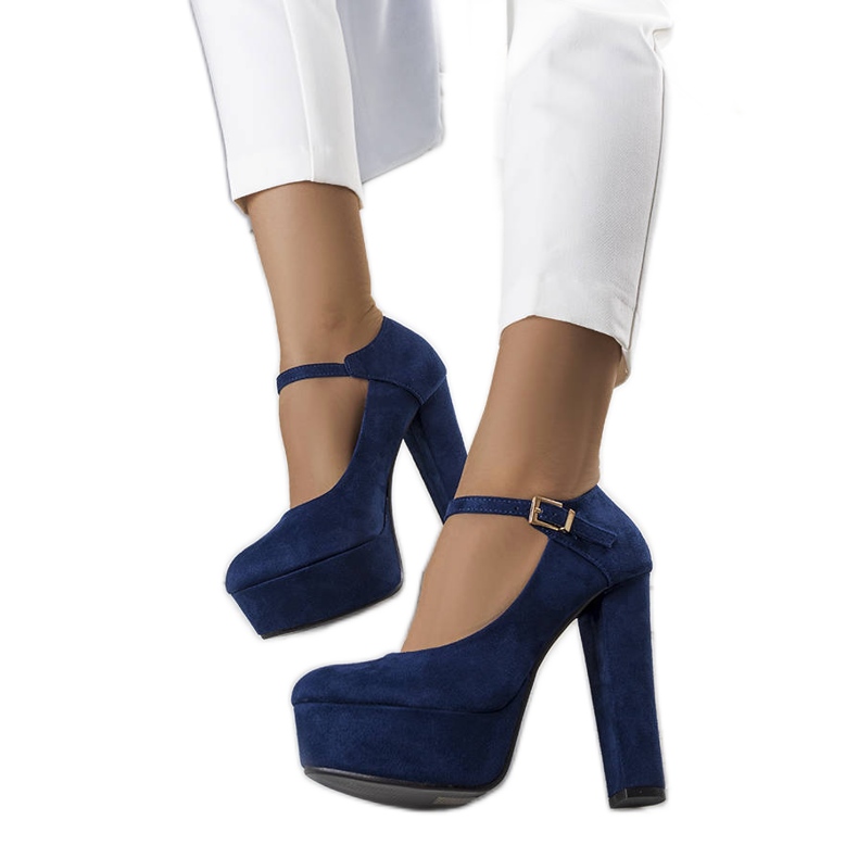 Navy high heel pumps from Nathanael blue