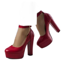 PA1 Red high heel pumps from Adela