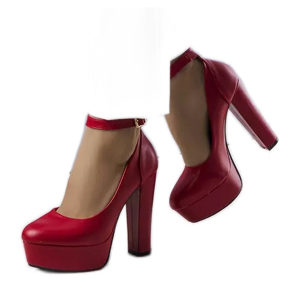 PA1 Red high heel pumps from Adela