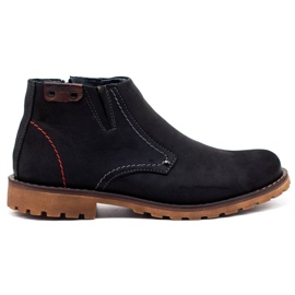 Olivier Men's boots 815 black leather shoes