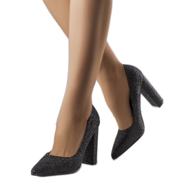 BM Black brocade heel pumps from Belle BM Black brocade heel pumps from Belle
