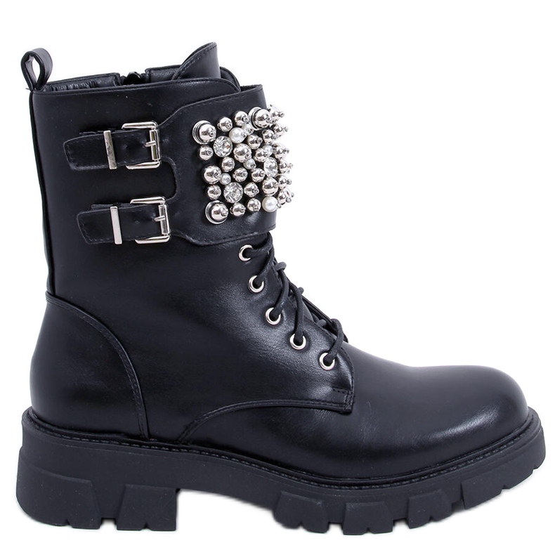 PA1 Vance Black beaded ankle boots