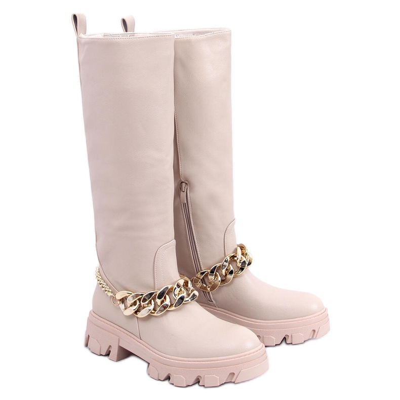 PA1 Boots with chain July Beige