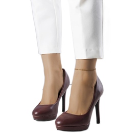 PA1 Burgundy high heel pumps from Santino red