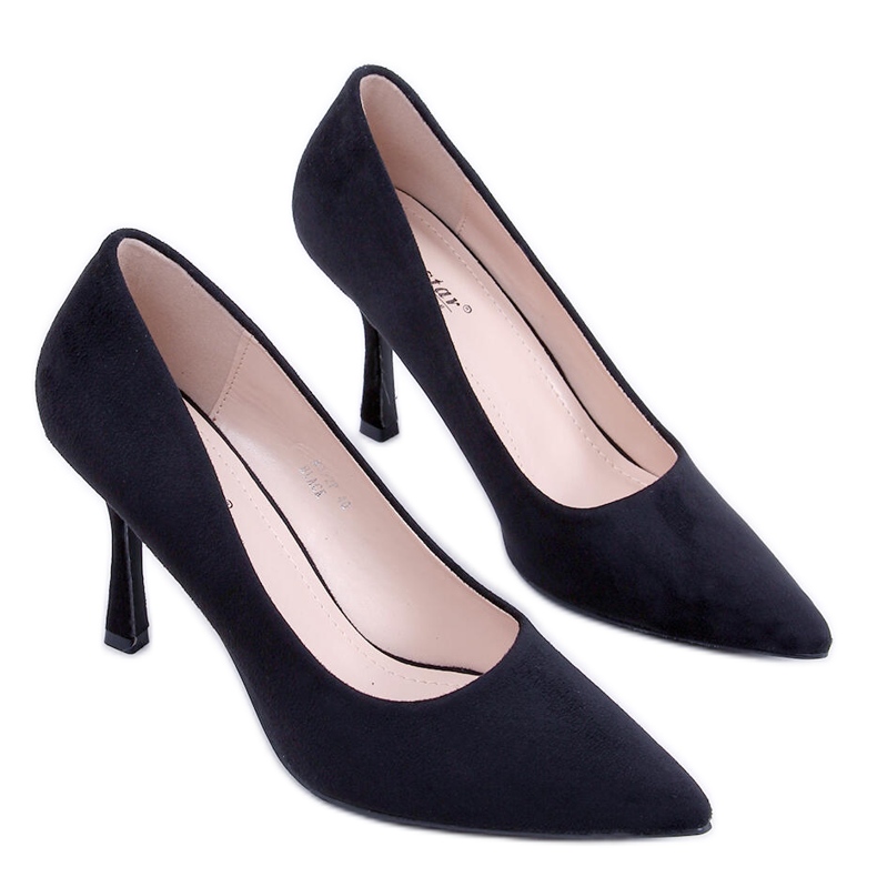 PA1 Women's suede Giorgia Black stilettos