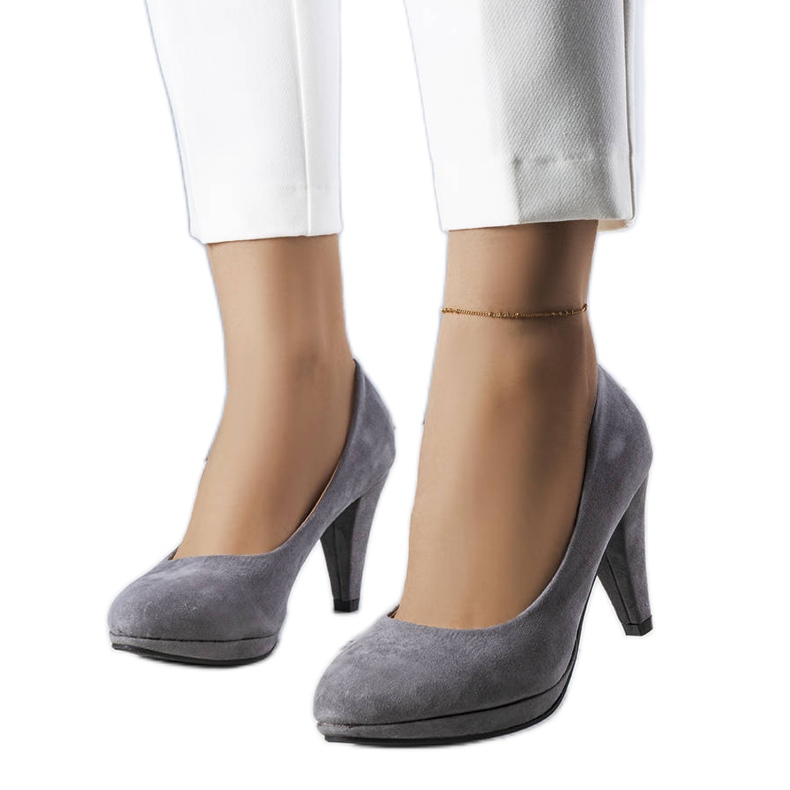 PA1 Gray high heel pumps from Freya grey