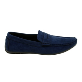 NEWS Men's shoes navy blue loafers 21MN26-4020