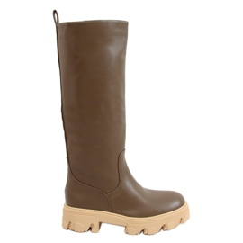 BM Hewes Army Green chunky boots