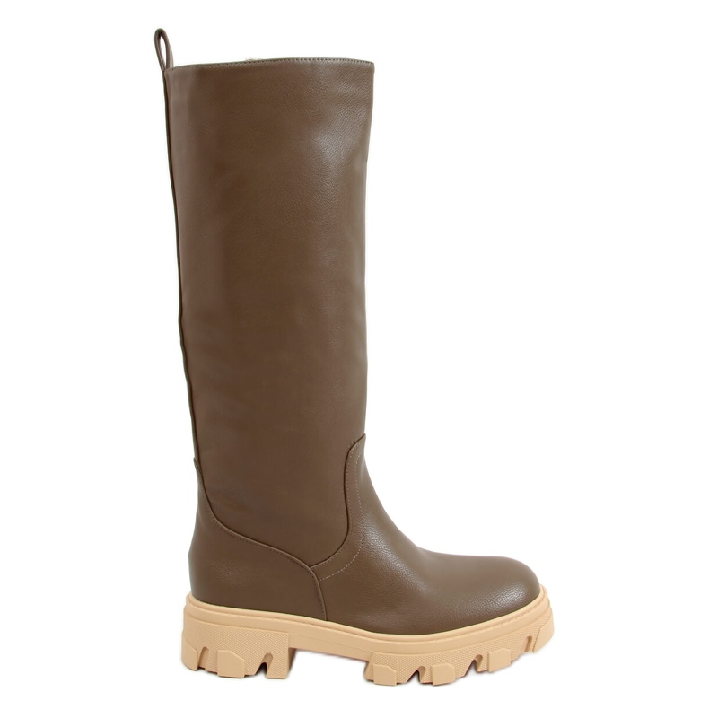 BM Hewes Army Green chunky boots