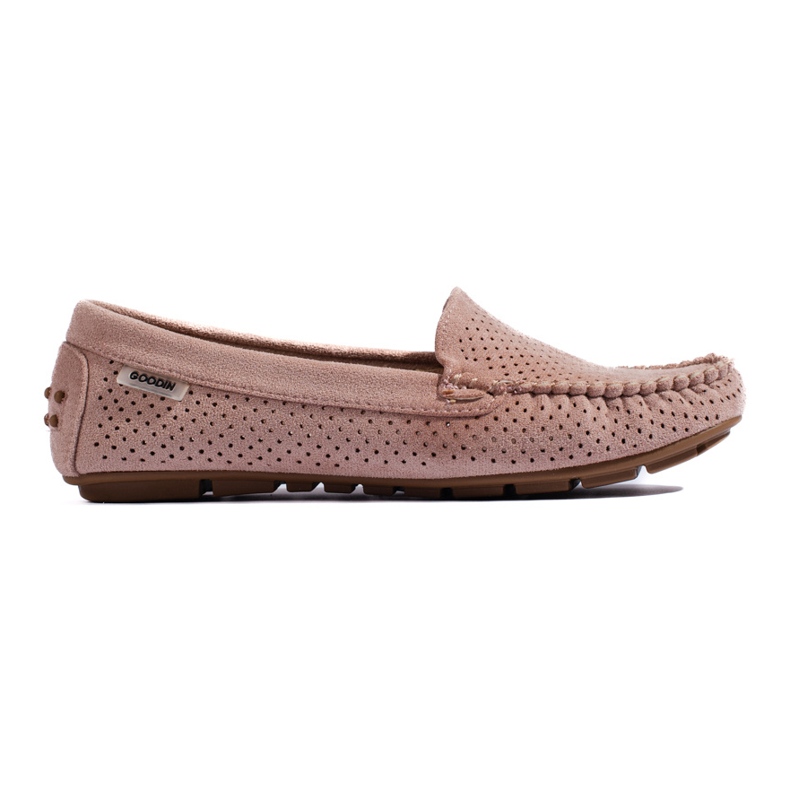 Openwork women's moccasins Shelovet elastic light pink Openwork women's moccasins Shelovet elastic light pink