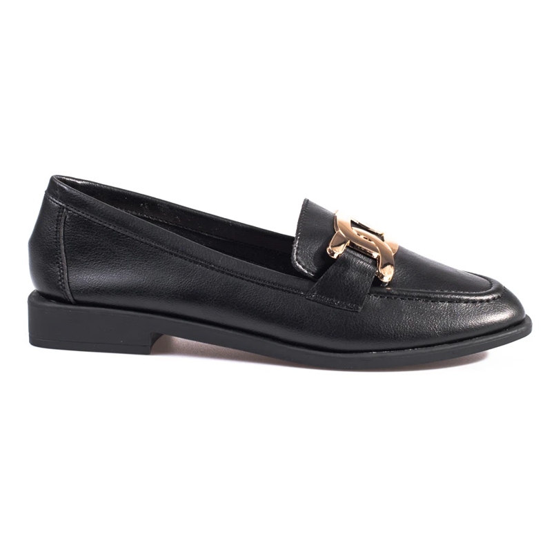 Women's Shelovet black leather loafers Women's Shelovet black leather loafers