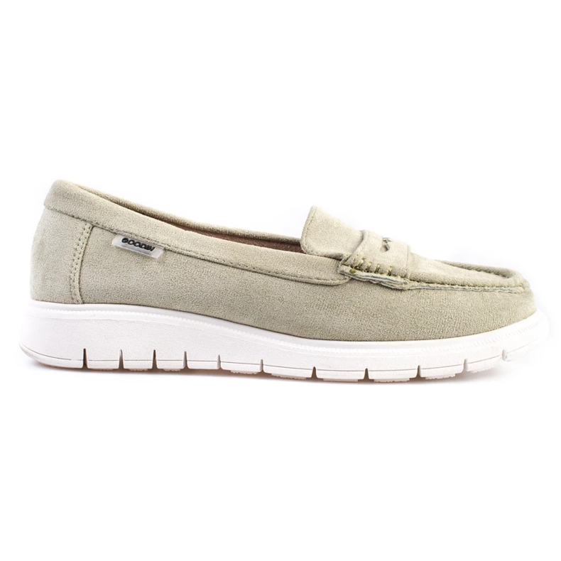Women's Shelovet green loafers with a flexible sole