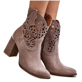 Lewski Shoes Suede Openwork Ankle Boots Leewski Shoes 3264 Light brown Lewski Shoes Suede Openwork Ankle Boots Leewski Shoes 3264 Light brown