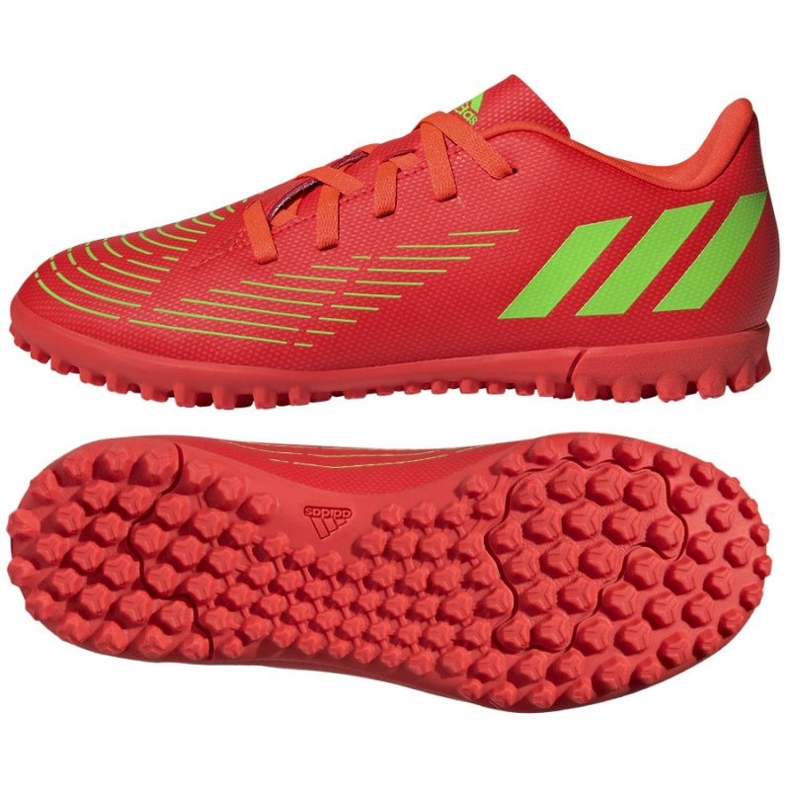 Adidas Predator Edge.4 Tf Jr GV8495 soccer shoes oranges and reds