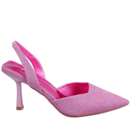 BM Dolls Fushia open heel pumps pink