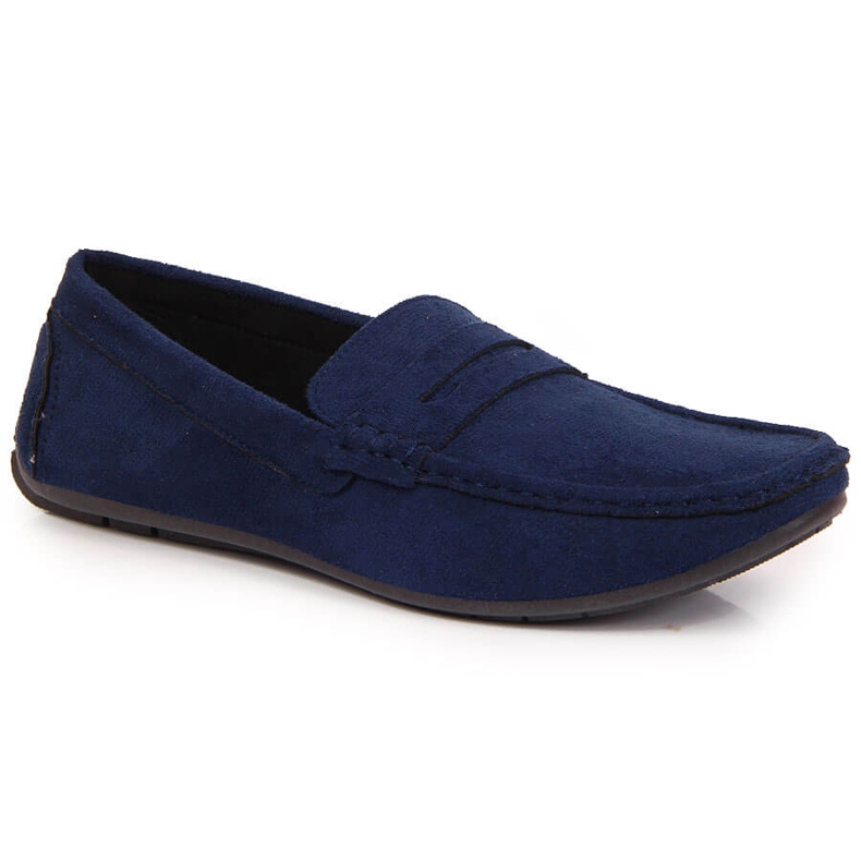NEWS navy blue men's slip-on loafers NEWS navy blue men's slip-on loafers