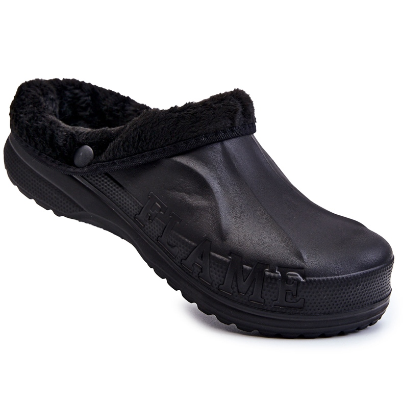 PM2 Men's Warm Crocs Slides Black Calmo