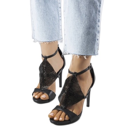 Black elegant high heel sandals from Caleb Black elegant high heel sandals from Caleb