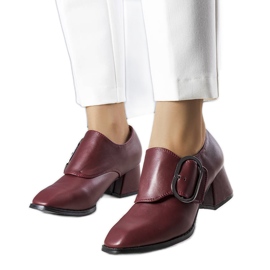PA1 Maroon heel pumps from Ailani red