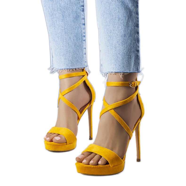 PA1 Yellow high heel sandals from Dorian