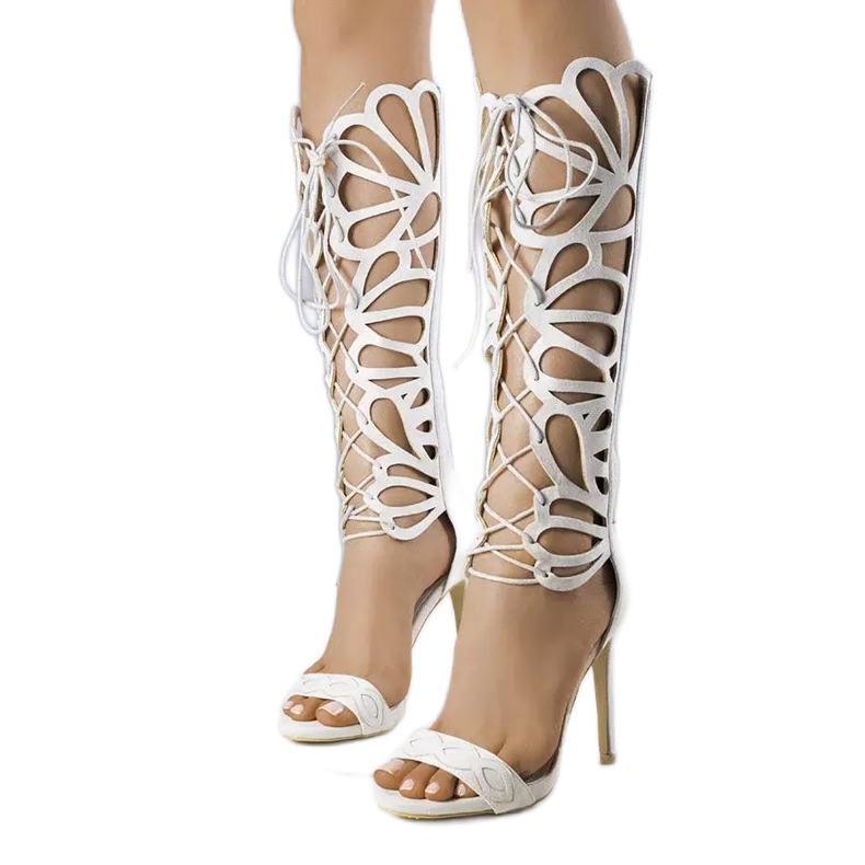 PA1 Gray sandals with a decorative upper from Julio grey