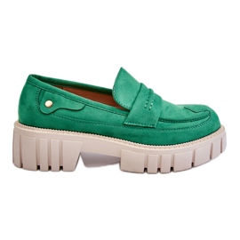 Women's Suede Slip-On Shoes Green Fiorell