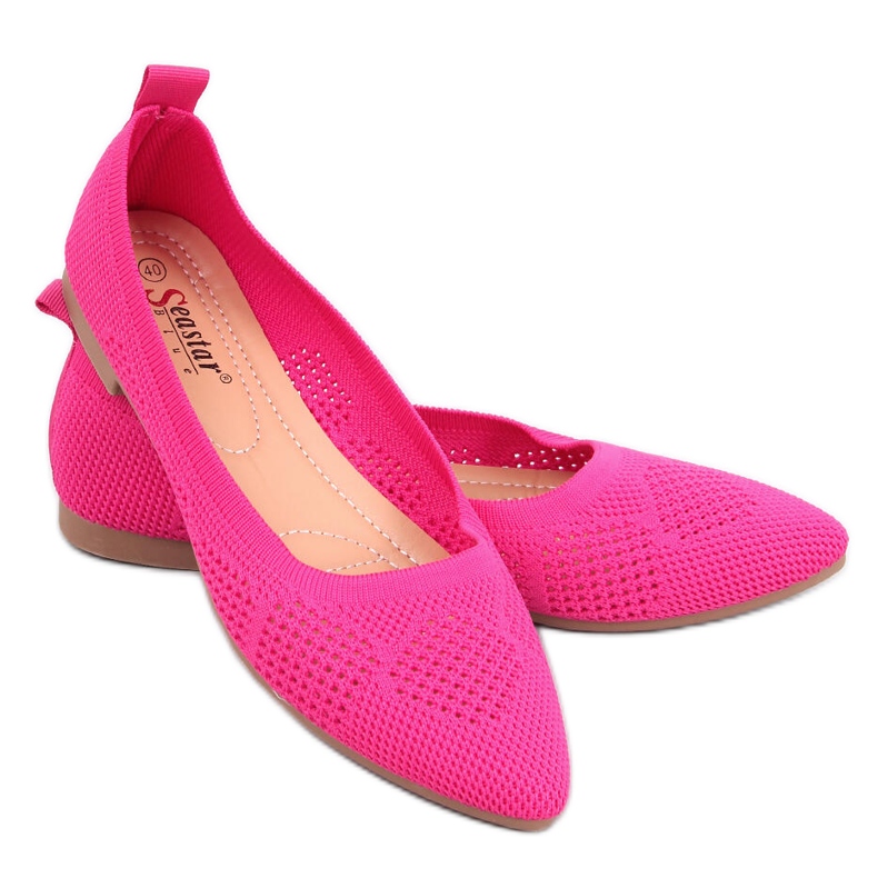 BM Openwork ballerinas Forlani Fuchsia pink