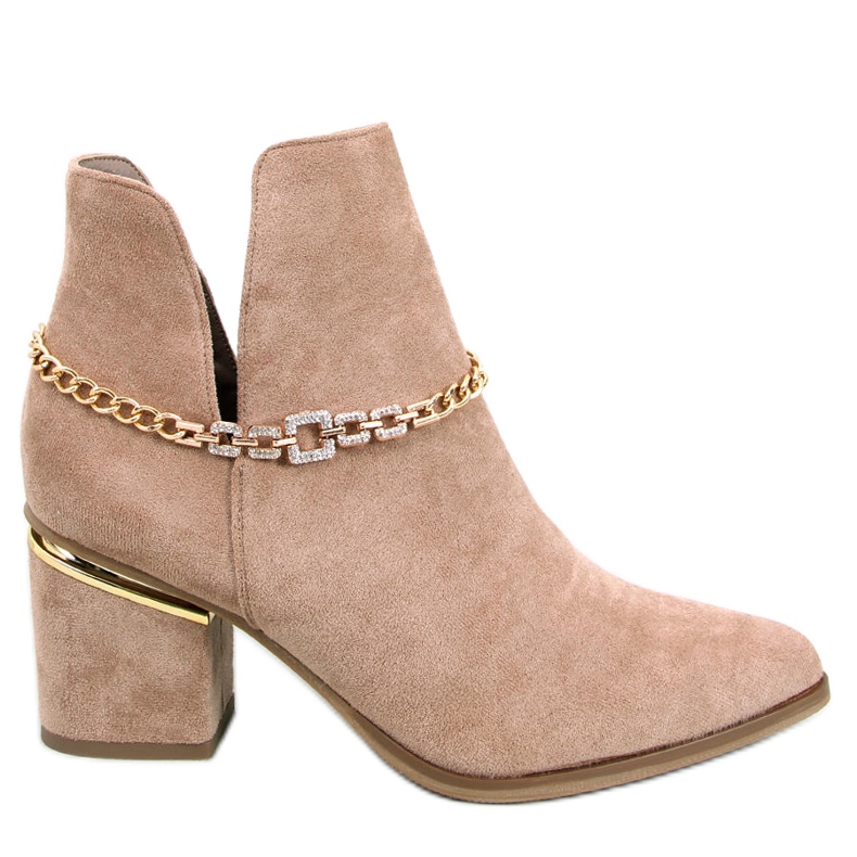 BM Virginia Khaki spring heeled boots beige