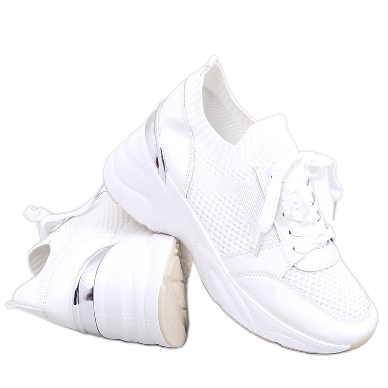 BM Davis White wedge sneakers