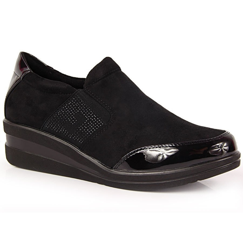 Women's black wedge shoes from Sergio Leone