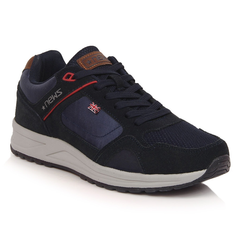 NEWS navy blue men's leather sports shoes NEWS navy blue men's leather sports shoes