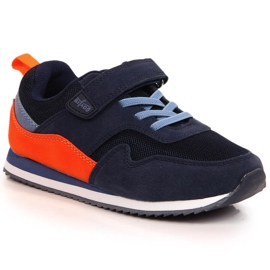Children's sports shoes with velcro navy blue Befado grenade