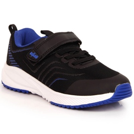 Children's black sports shoes with velcro Befado