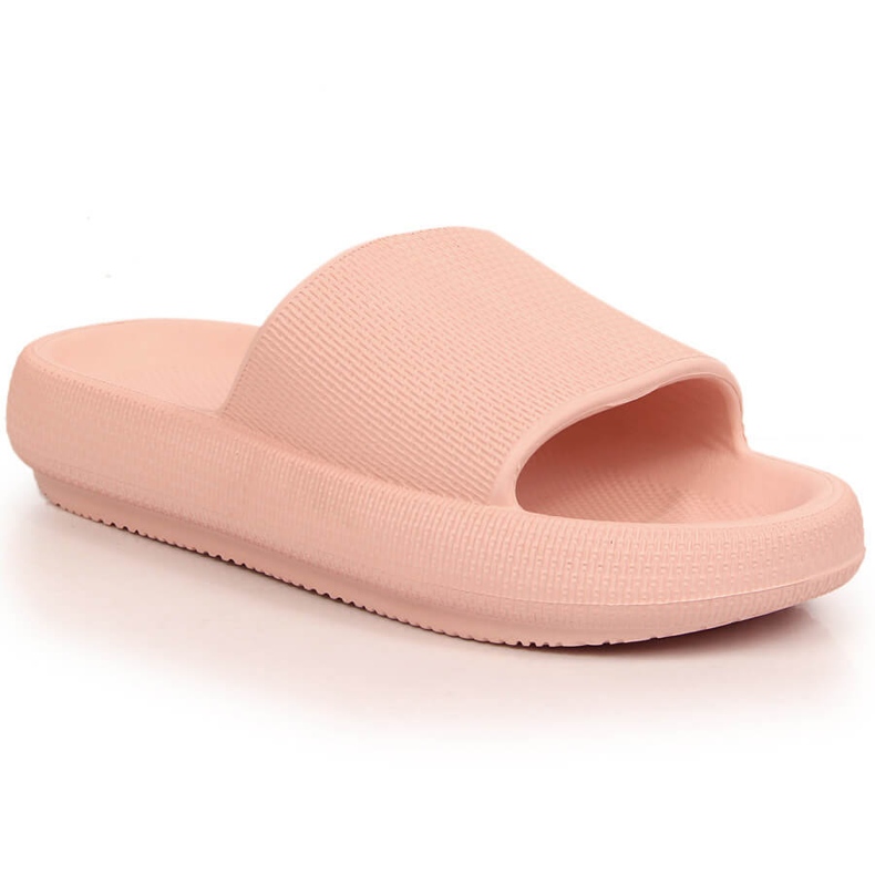 Pink women's slippers on the platform Vinceza 48801