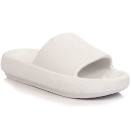 Women's slippers on the platform white Vinceza 48801