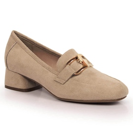 Beige suede low-heeled shoes Vinceza 10869 Beige suede low-heeled shoes Vinceza 10869