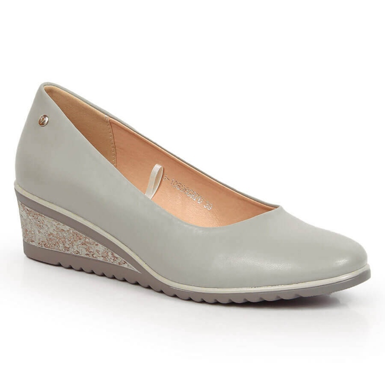 Women's gray wedge pumps Vinceza 10896 grey Women's gray wedge pumps Vinceza 10896 grey