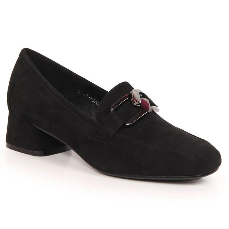 Vinceza suede low heel shoes W JAN175A black