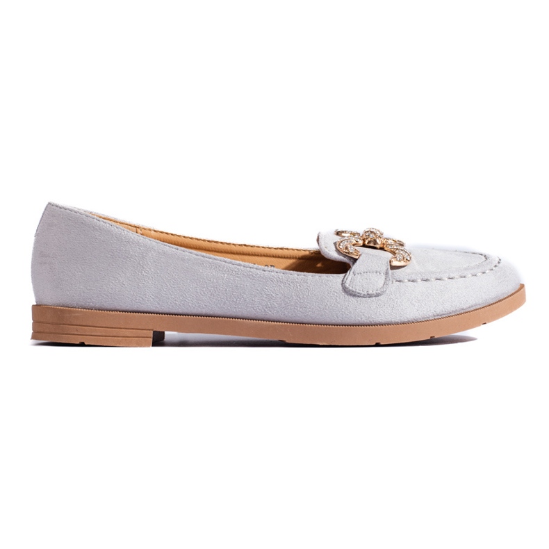 SHELOVET Women's gray suede loafers Shelovvet grey