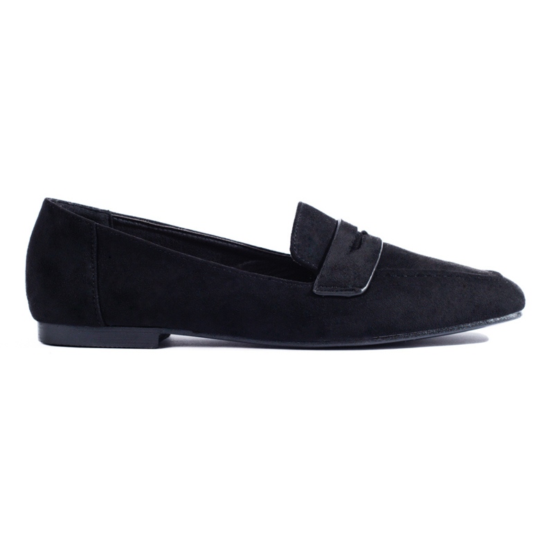 Women's black suede loafers from Shelovet