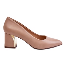 PS1 Elegant Pumps On A Heel Dark Beige Emma